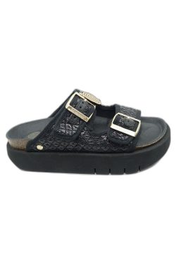 Klapki GENUINS Hawaii Raffia GE-G105669 czarny