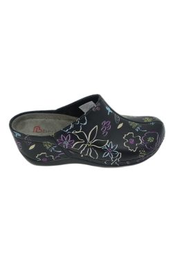 Klapki BERKEMANN Jada 01753-160 kwiaty/czarny